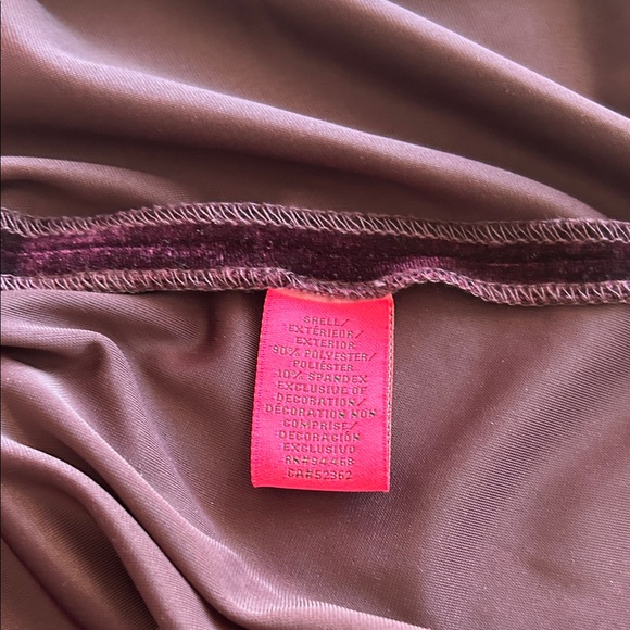 Betsey Johnson Burgundy Velvety Dress with Black Beaded Collar, Women's 8 - Picture 5 of 8